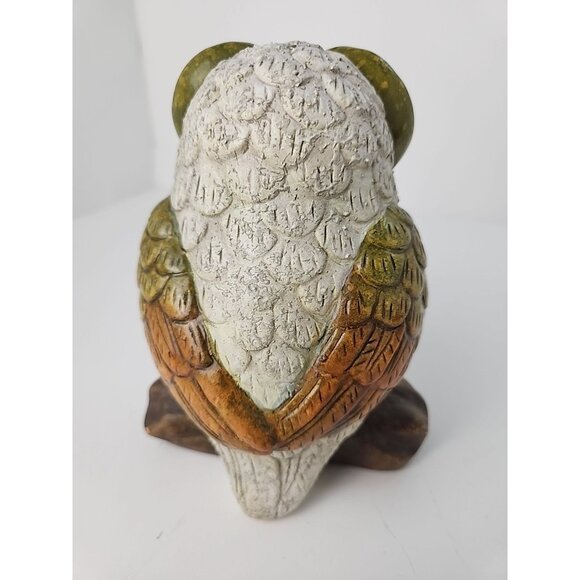 6" Cermic Owl Garden Statue Figurine Indoor/Outdoor Bird - Picture 3 of 7